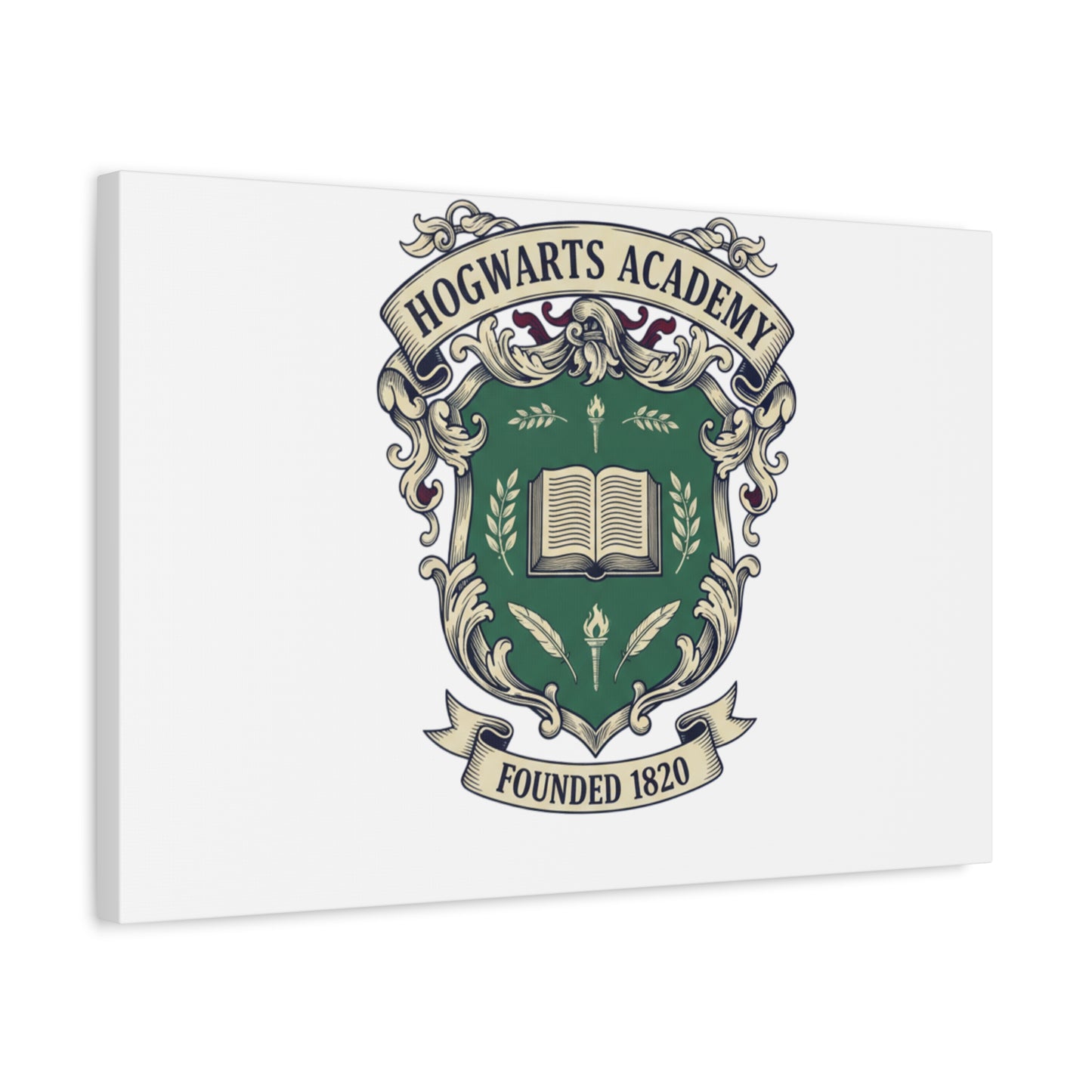 Hogwarts Ivy-Style Emblem Canvas | vintage club logo, old money crest