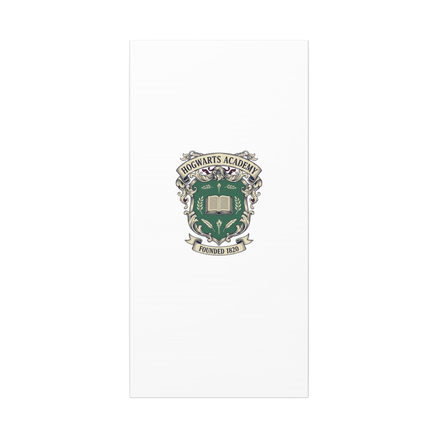 Hogwarts Ivy-Style Emblem Canvas | vintage club logo, old money crest