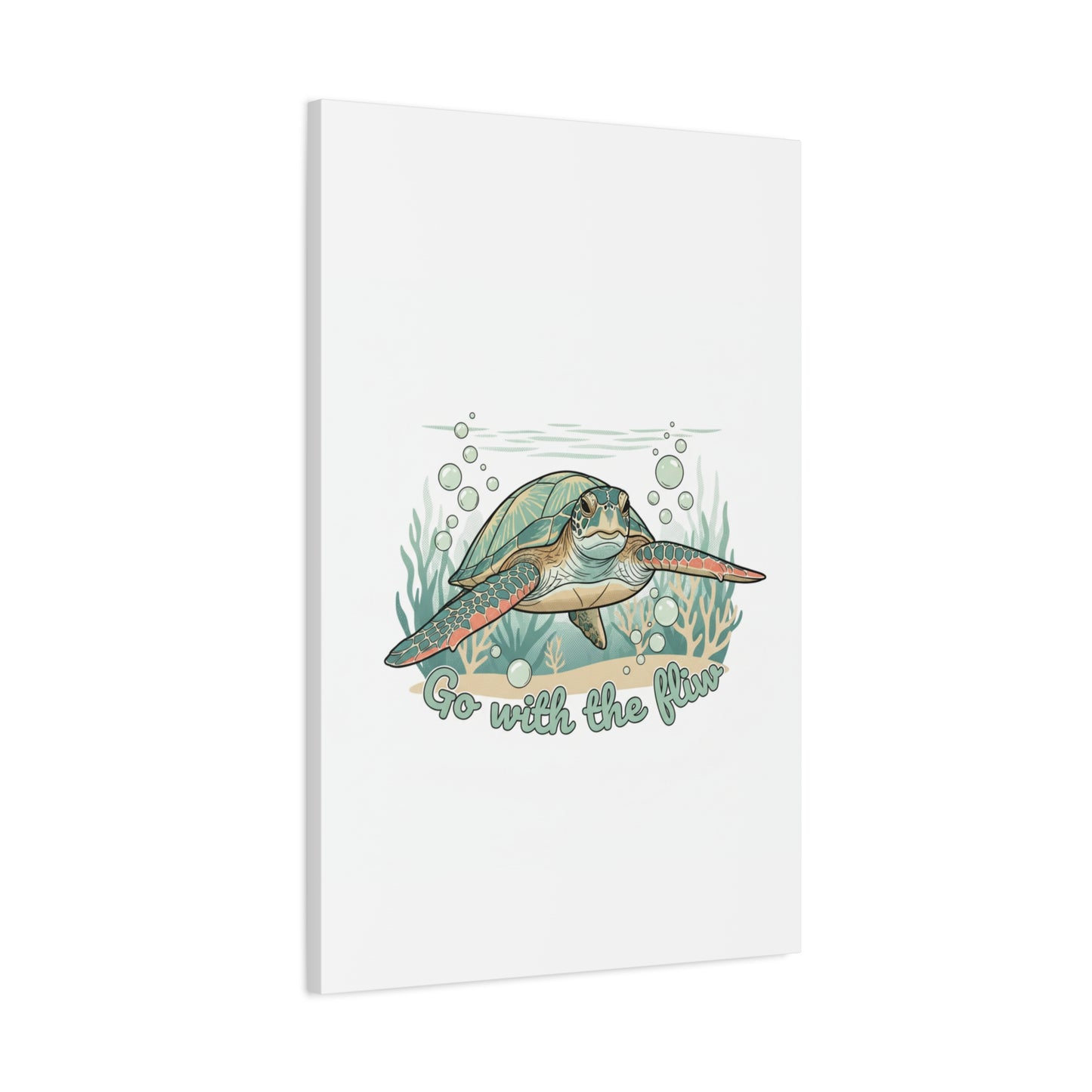 Go with the Flow Turtle Canvas