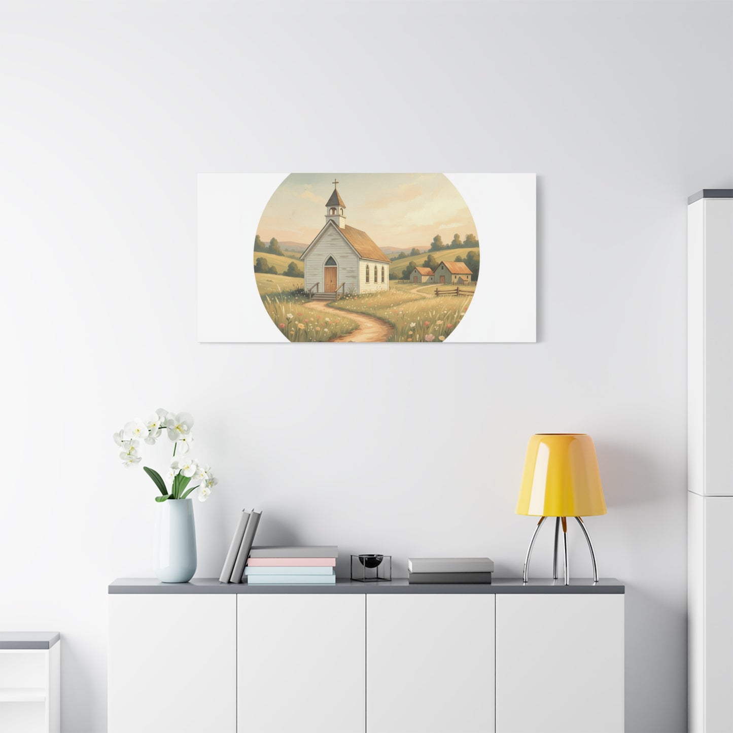 Country Church Matte Canvas, Stretched, 1.25"