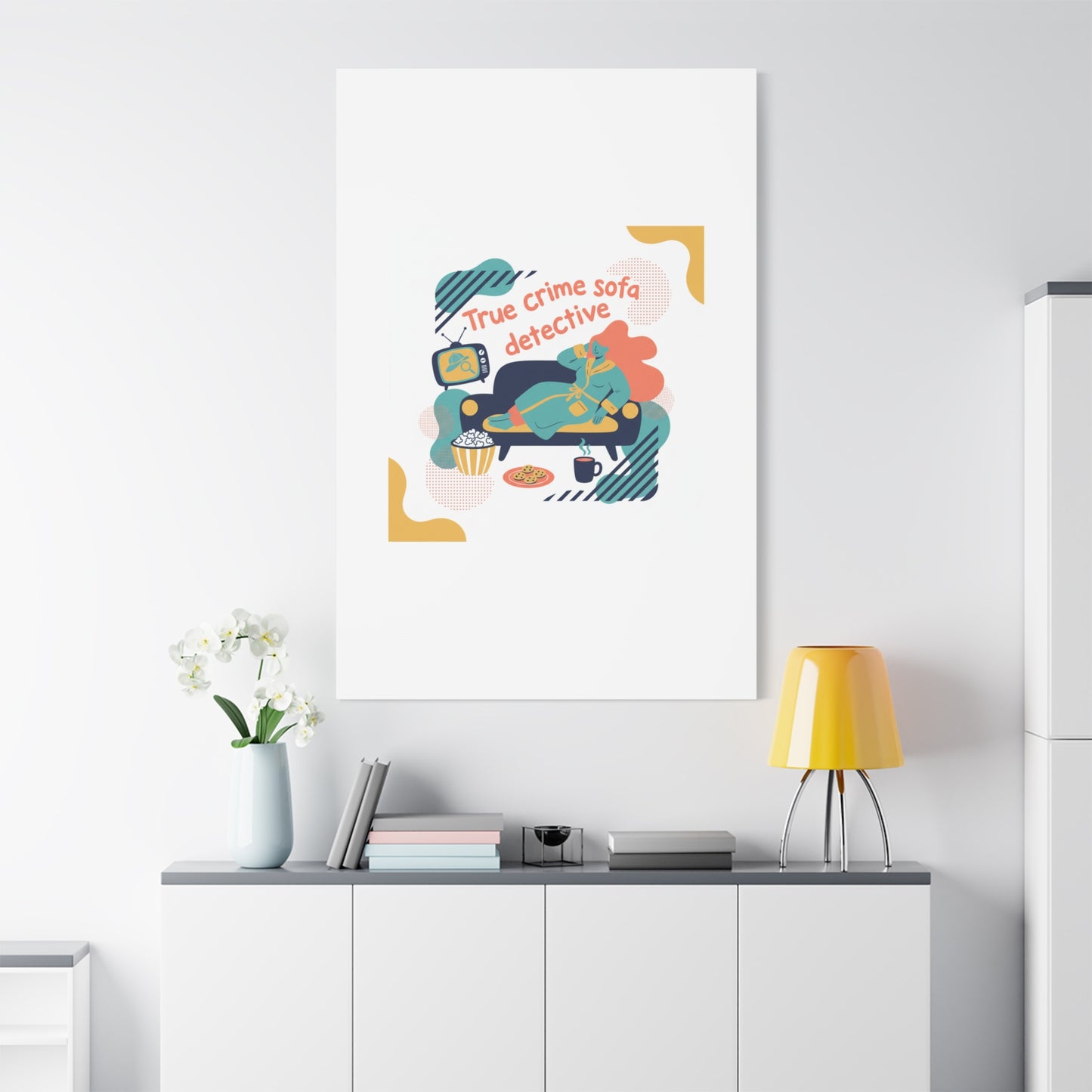 True Crime Sofa Detective Canvas