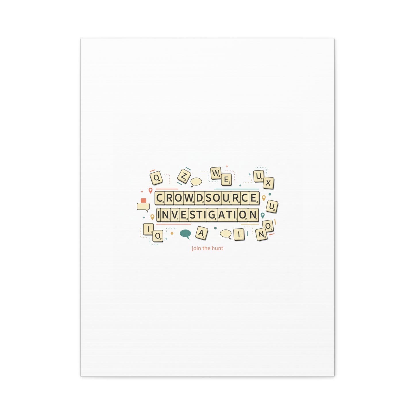 Crowdsource Investigation Canvas | Pixel Art, Gaming UI Wall Art