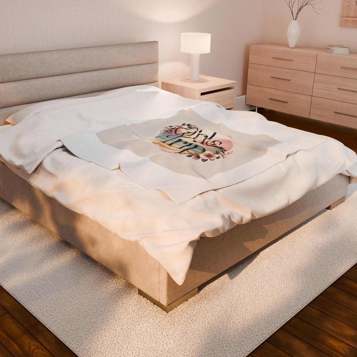Girls Trip  Blanket | pastel travel design, gentle affirmation