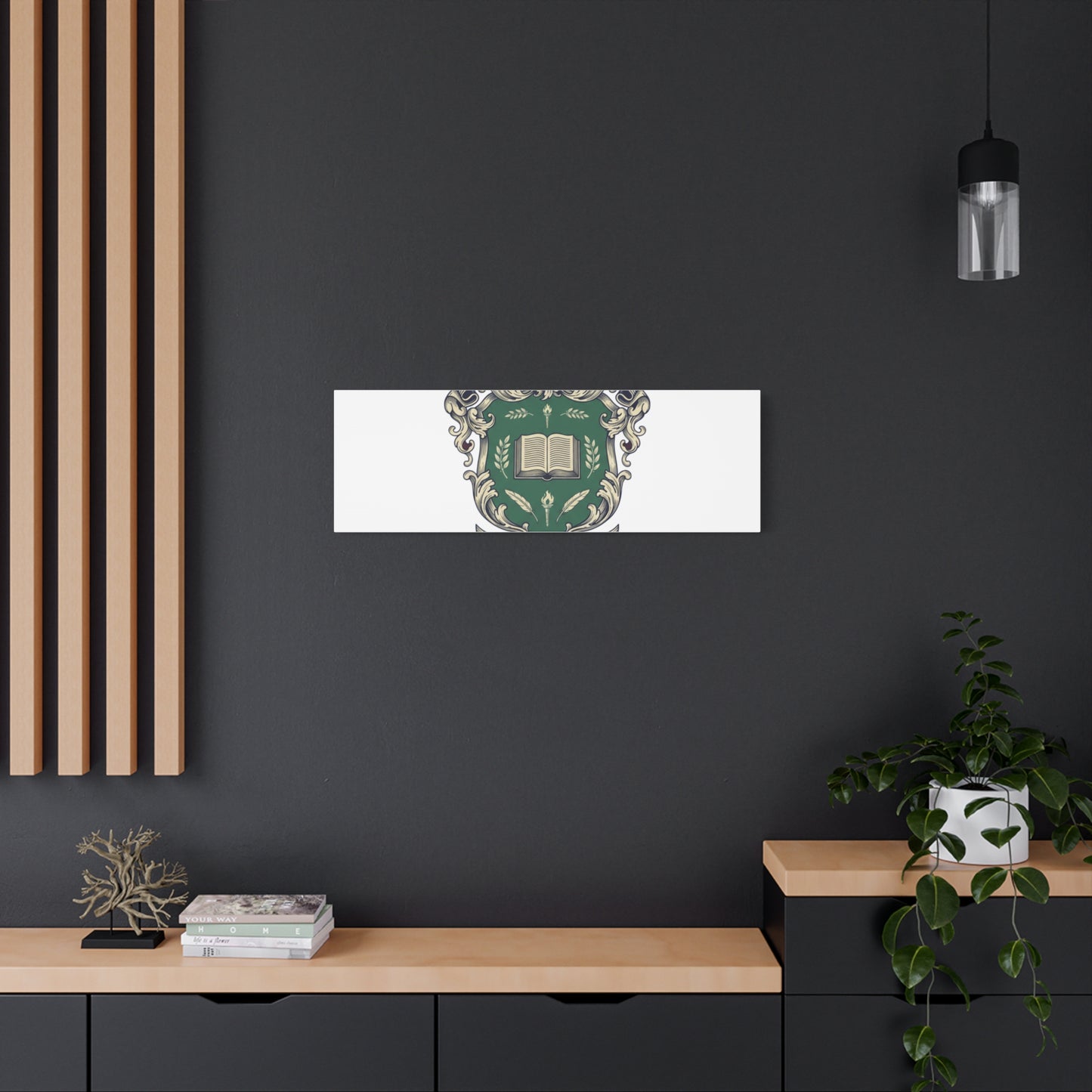 Hogwarts Ivy-Style Emblem Canvas | vintage club logo, old money crest