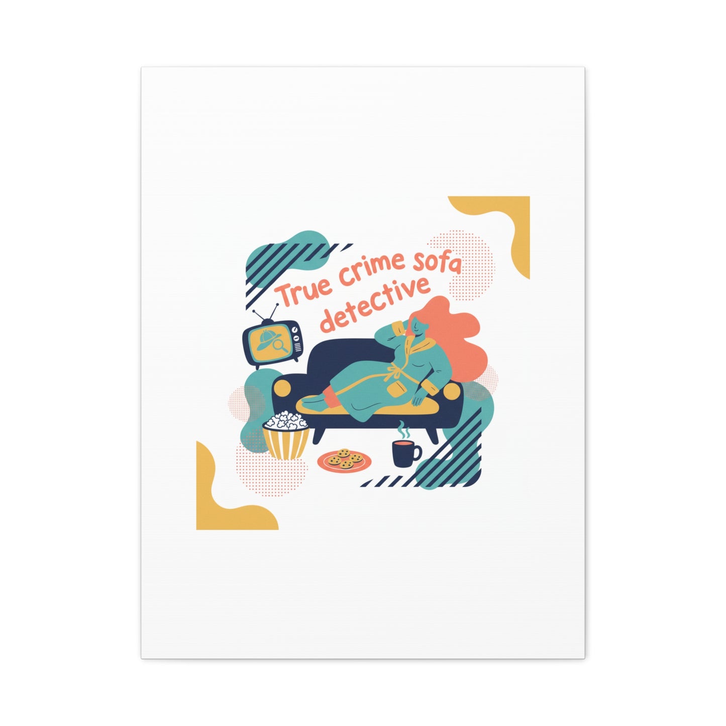 True Crime Sofa Detective Canvas