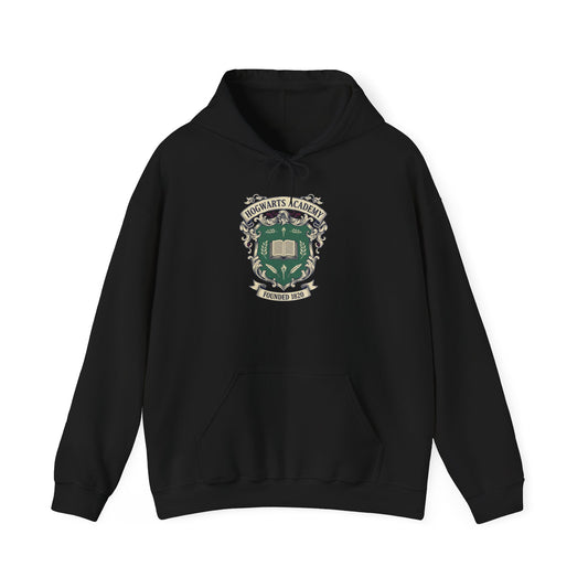 Hogwarts Old Money Ivy-Style Emblem Hoodie | collegiate crest, vintage club logo