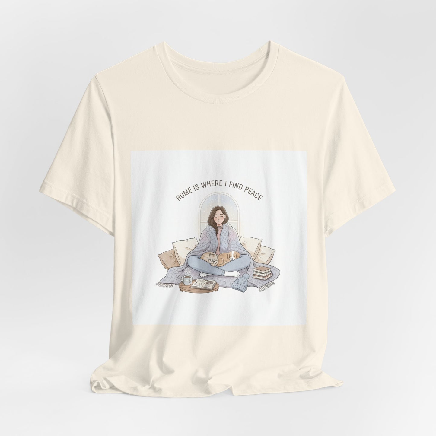 Home Is Where I Find Peace Tee | Introvert Homebody, Cozy Winter Shirt