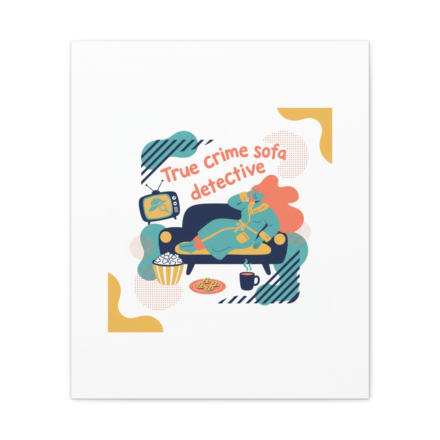 True Crime Sofa Detective Canvas