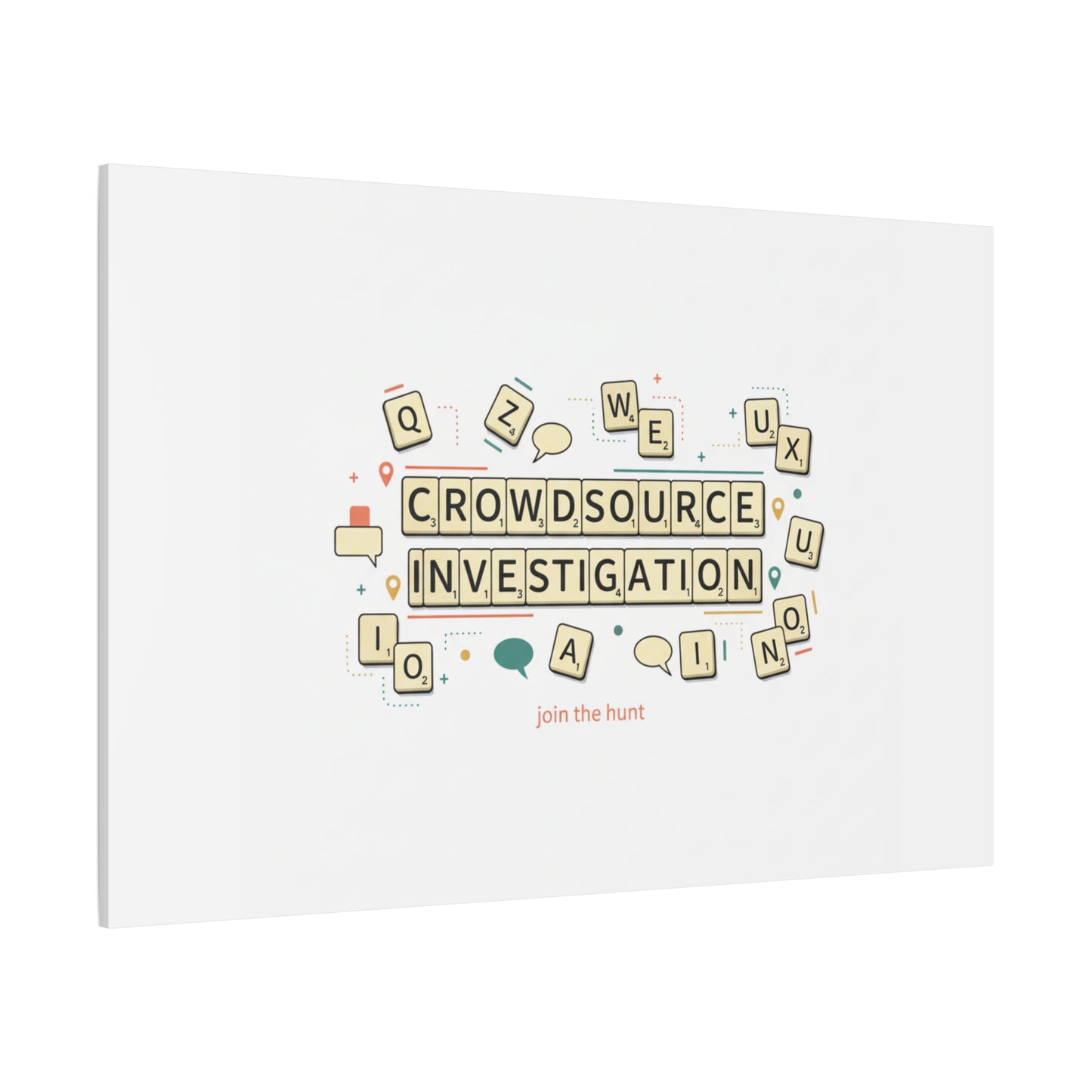 Crowdsource Investigation Canvas | Pixel Art, Gaming UI Wall Art