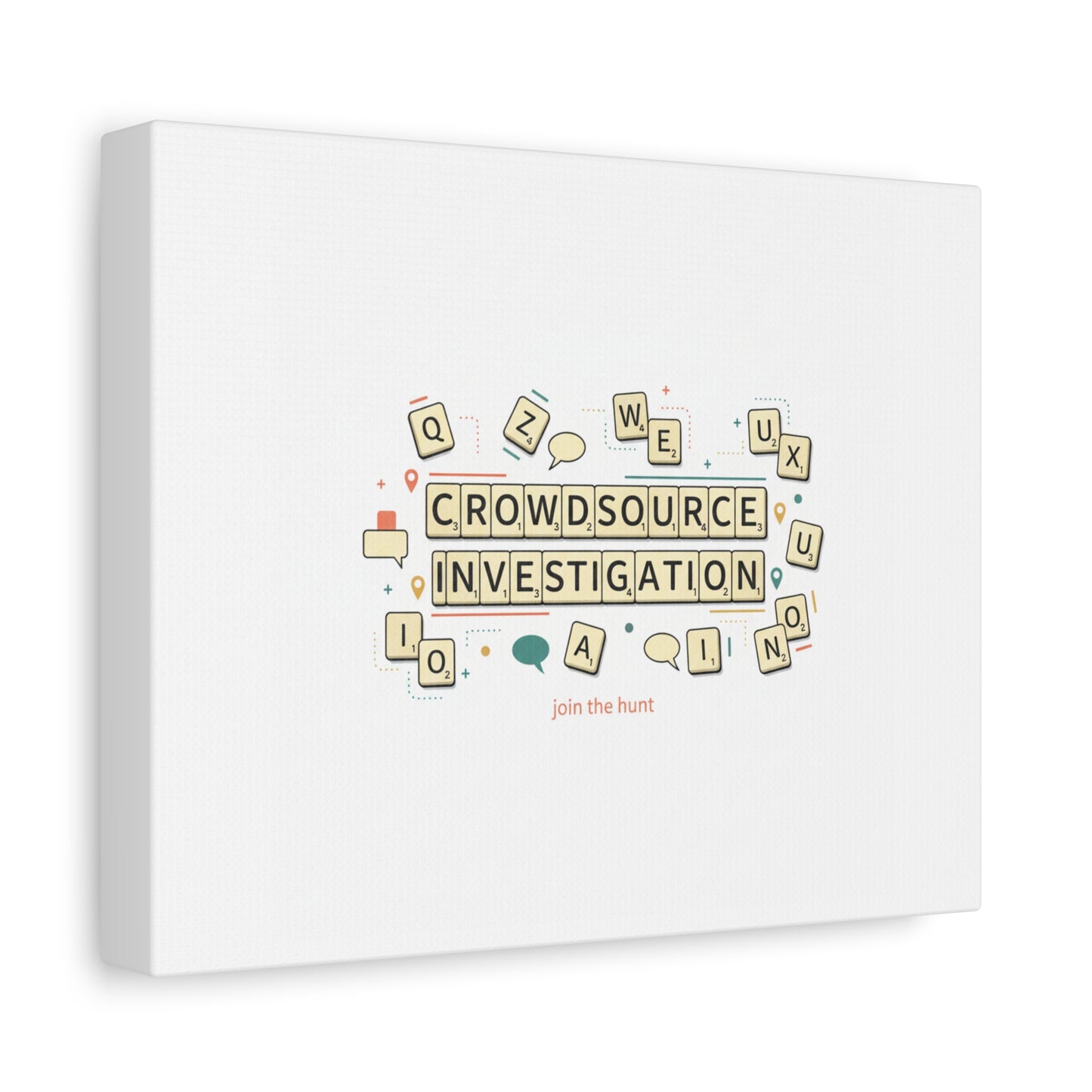 Crowdsource Investigation Canvas | Pixel Art, Gaming UI Wall Art