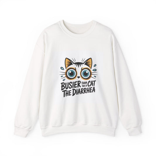 Funny Cat Illustration Sweatshirt