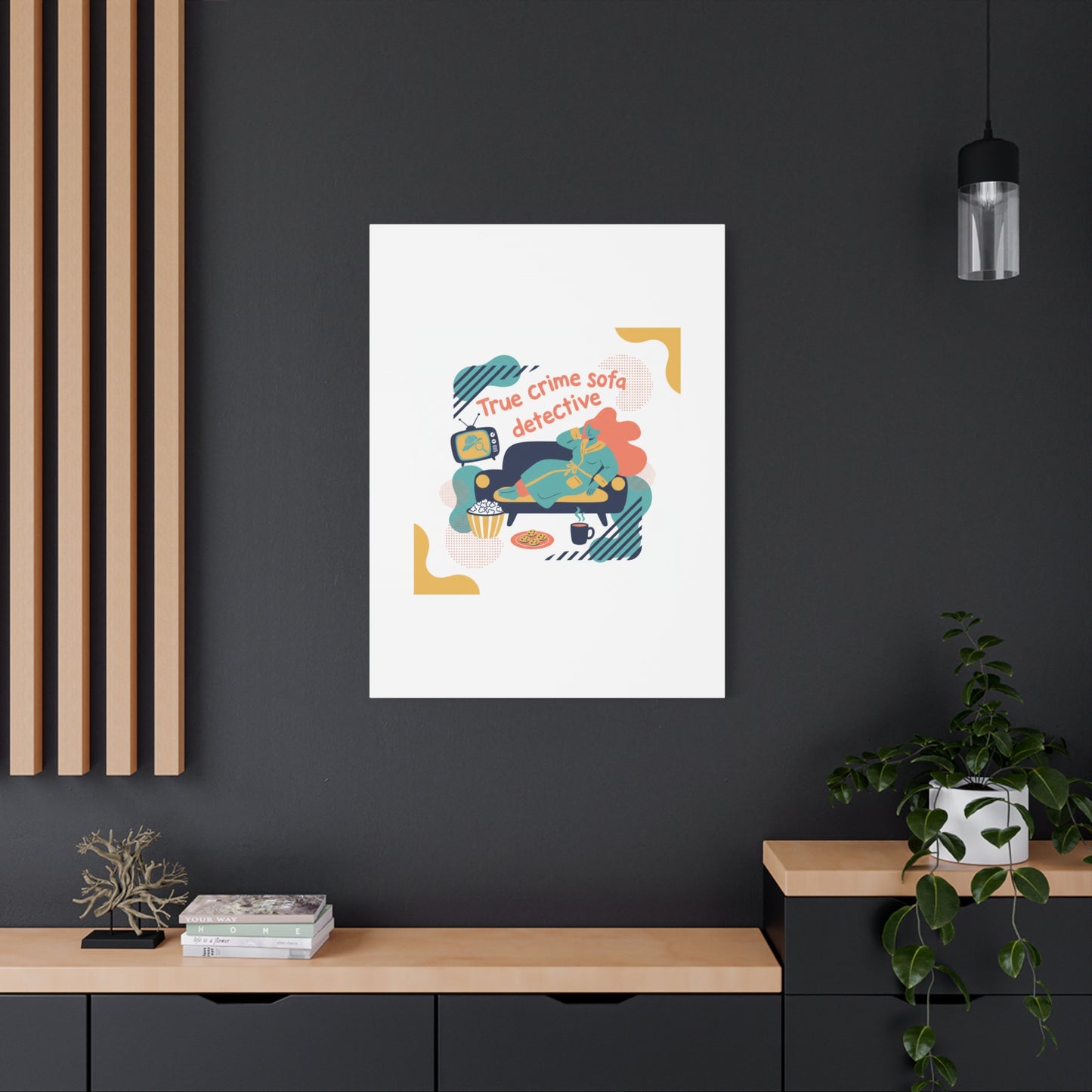 True Crime Sofa Detective Canvas