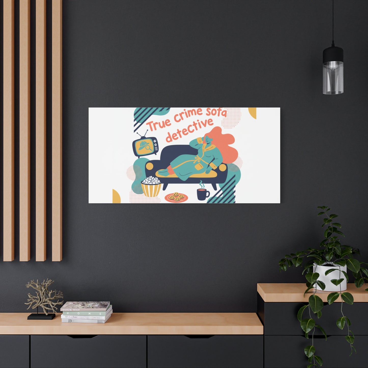 True Crime Sofa Detective Canvas
