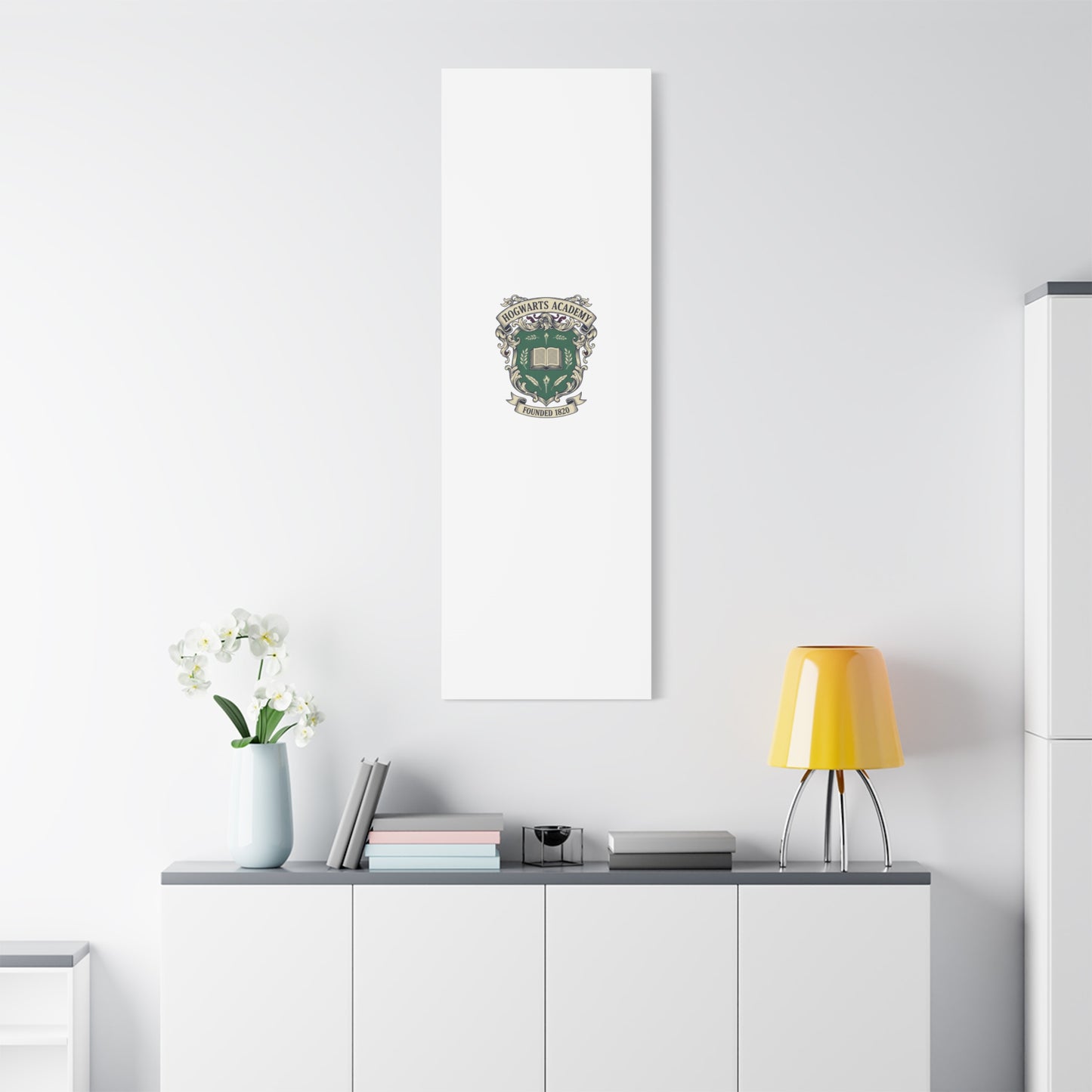 Hogwarts Ivy-Style Emblem Canvas | vintage club logo, old money crest