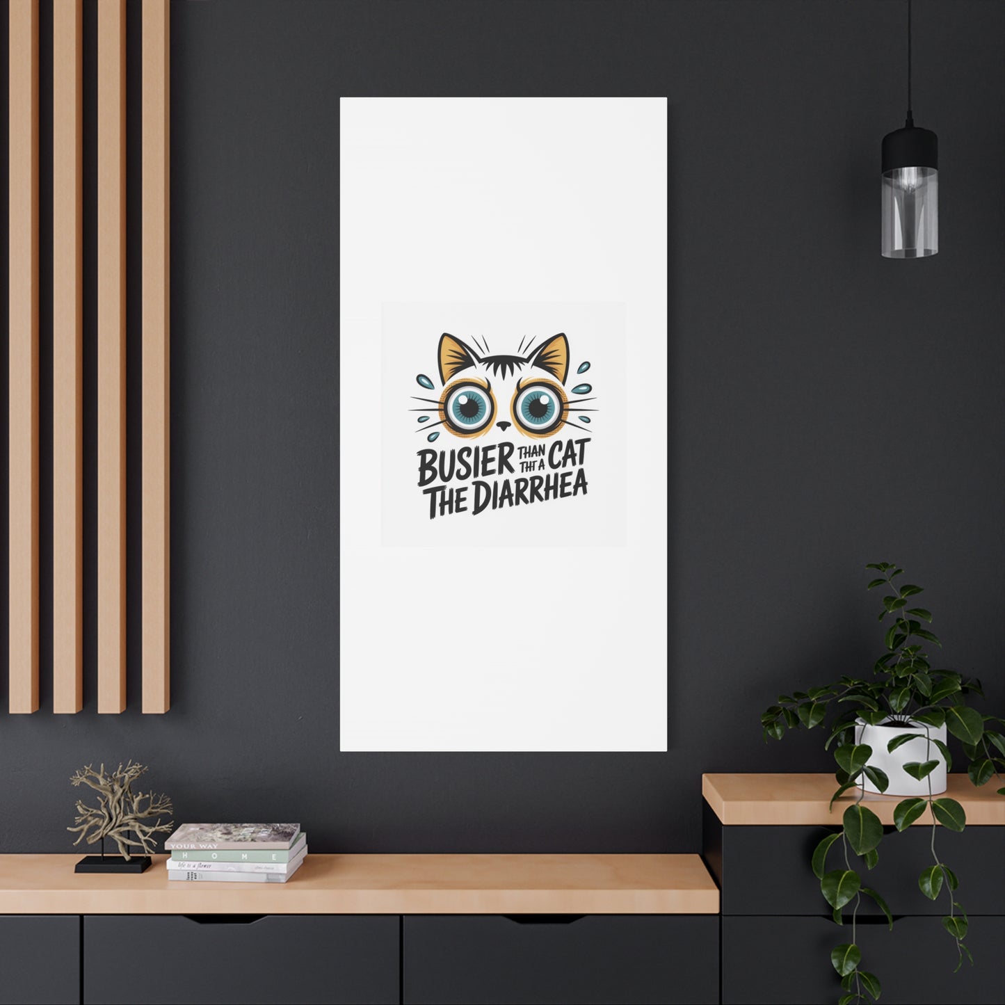 Humorous Cat  Canvas Wall Art
