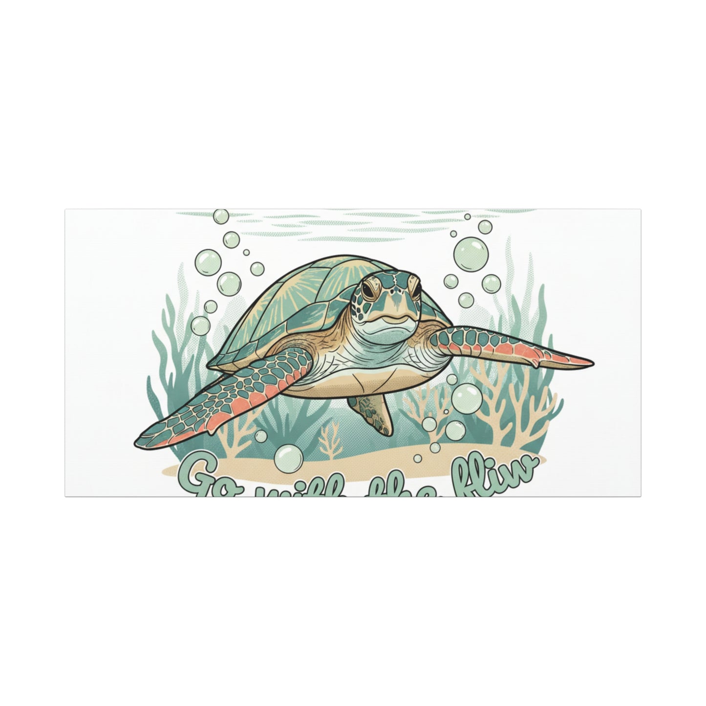 Go with the Flow Turtle Canvas