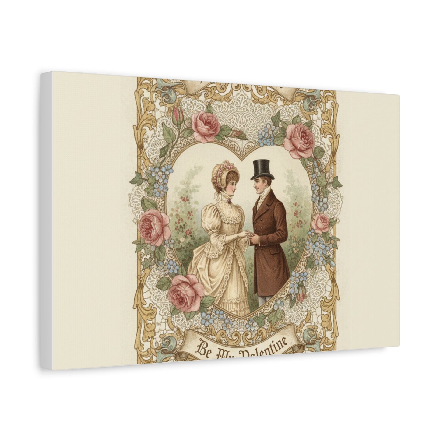 Victorian Valentine Print Canvas | Retro Americana, Vintage Romance