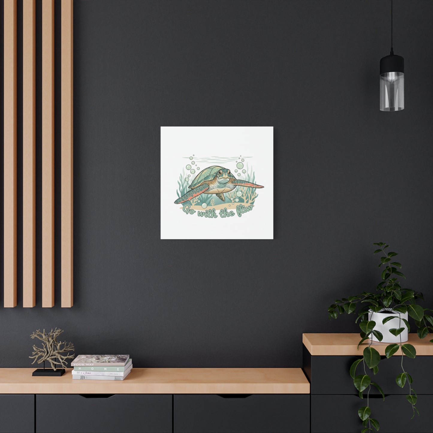 Go with the Flow Turtle Canvas
