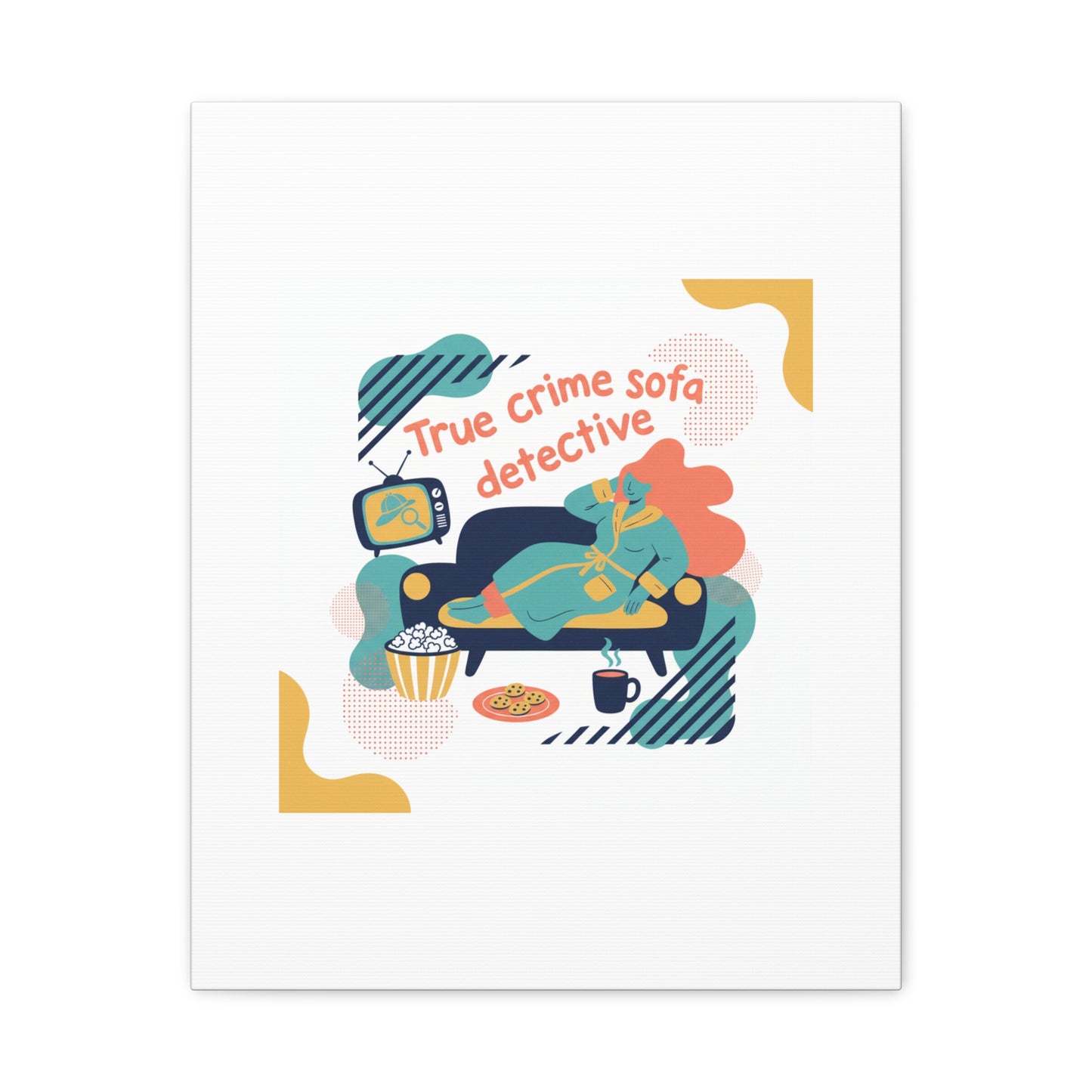 True Crime Sofa Detective Canvas