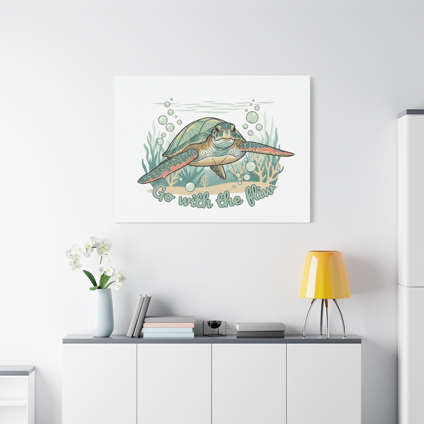Go with the Flow Turtle Canvas