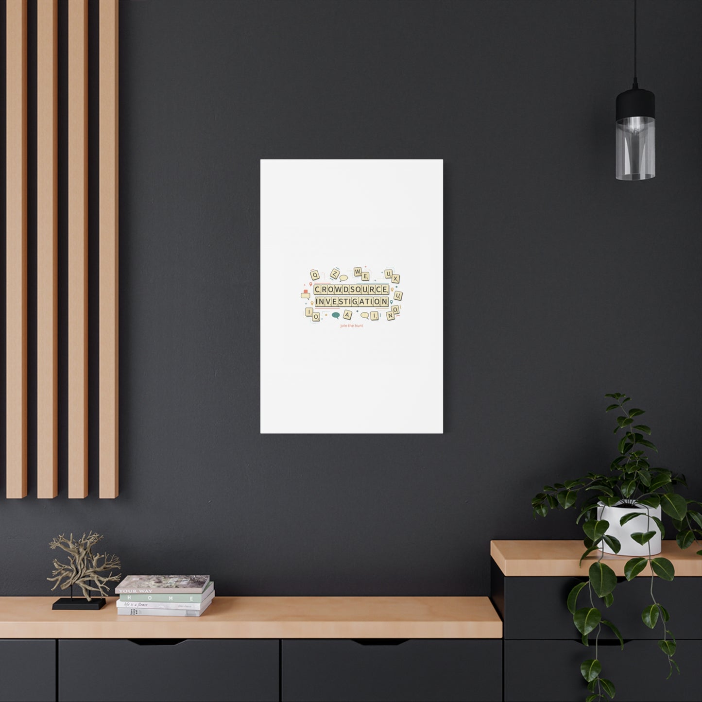 Crowdsource Investigation Canvas | Pixel Art, Gaming UI Wall Art