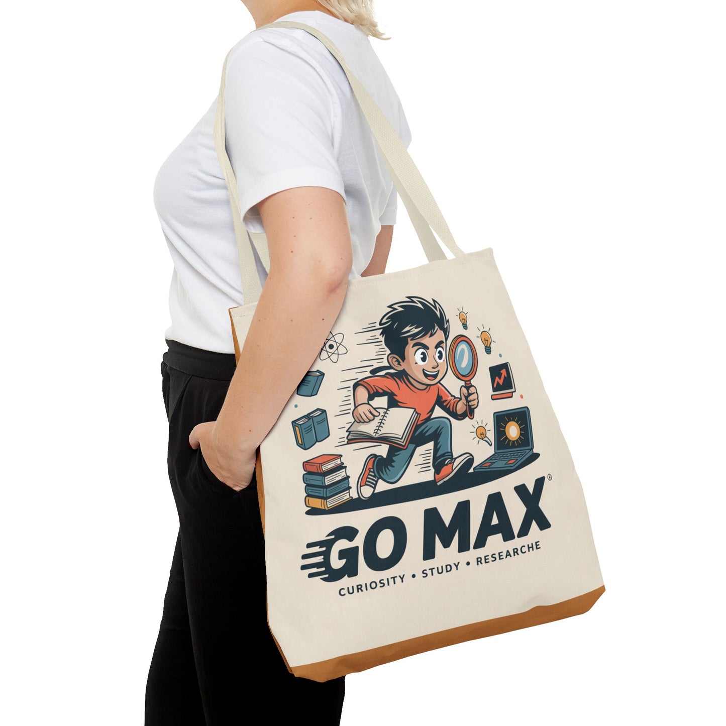 Go Max Study Tote Bag — Curiosity, Research & Learning Canvas Tote