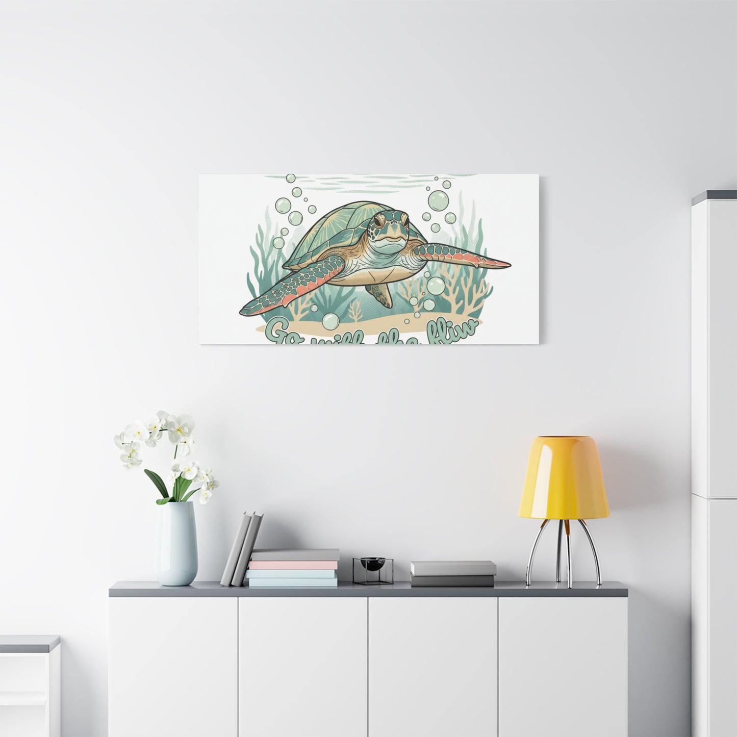 Go with the Flow Turtle Canvas