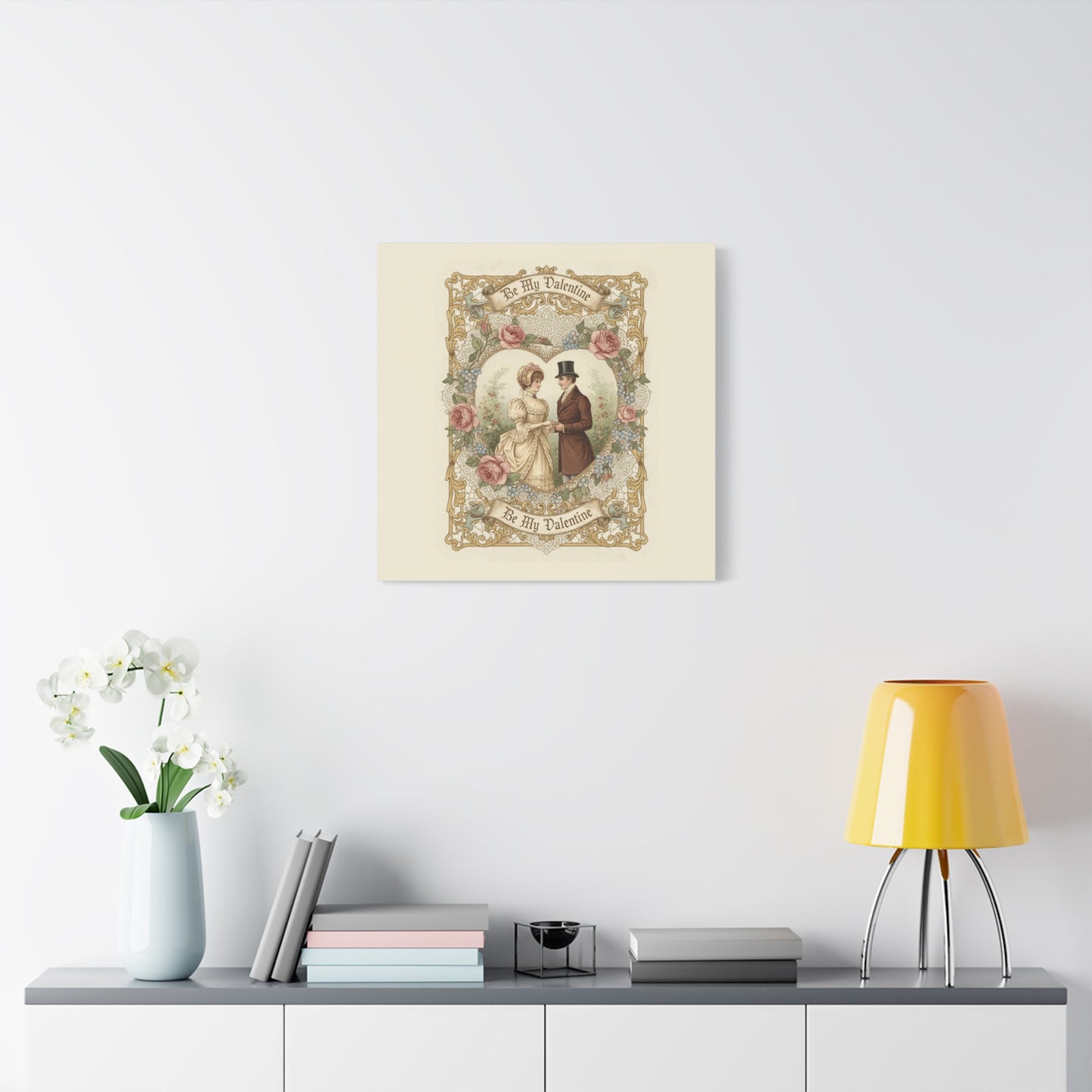 Victorian Valentine Print Canvas | Retro Americana, Vintage Romance