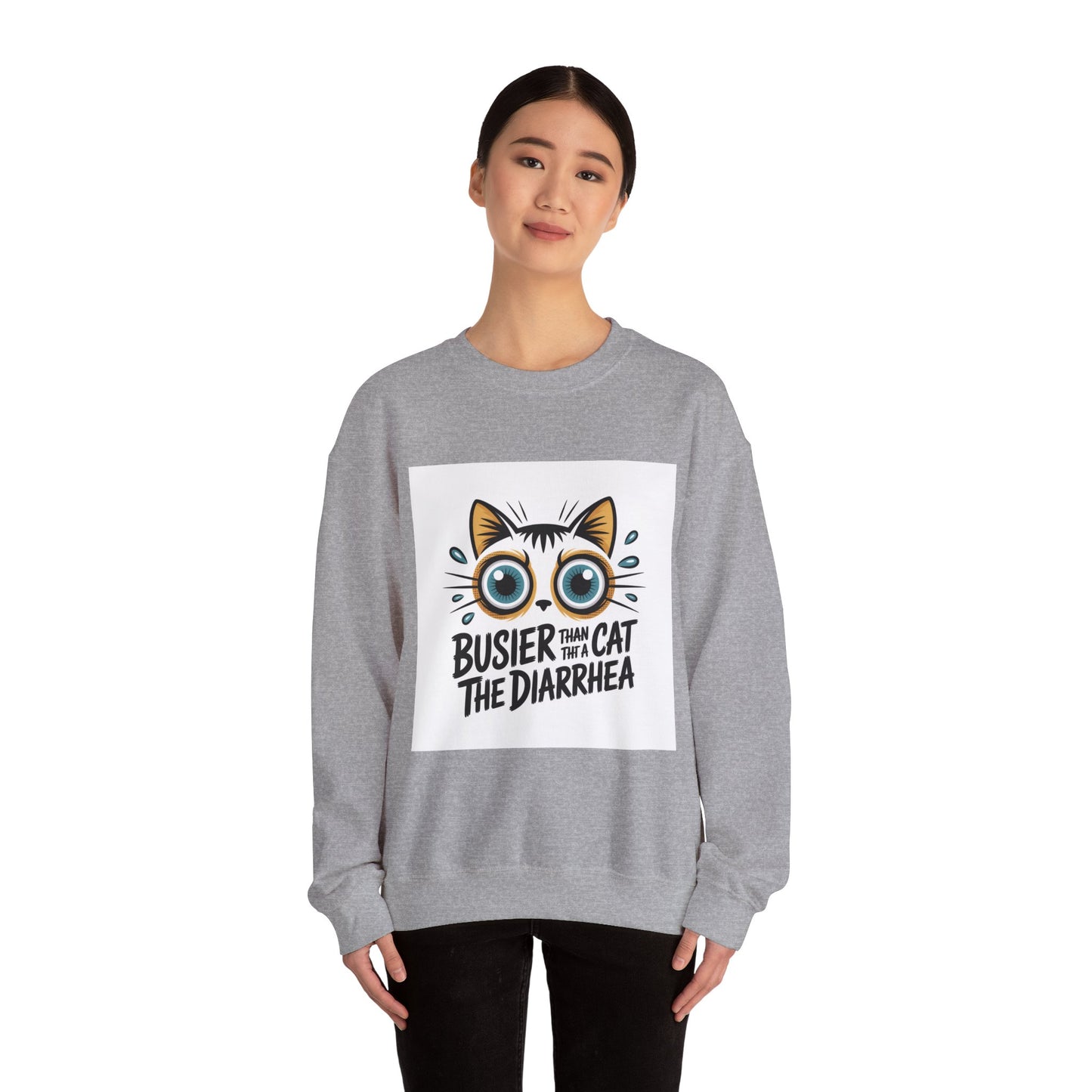 Funny Cat Illustration Sweatshirt