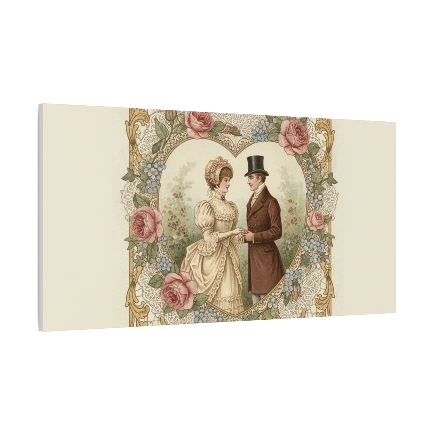 Victorian Valentine Print Canvas | Retro Americana, Vintage Romance