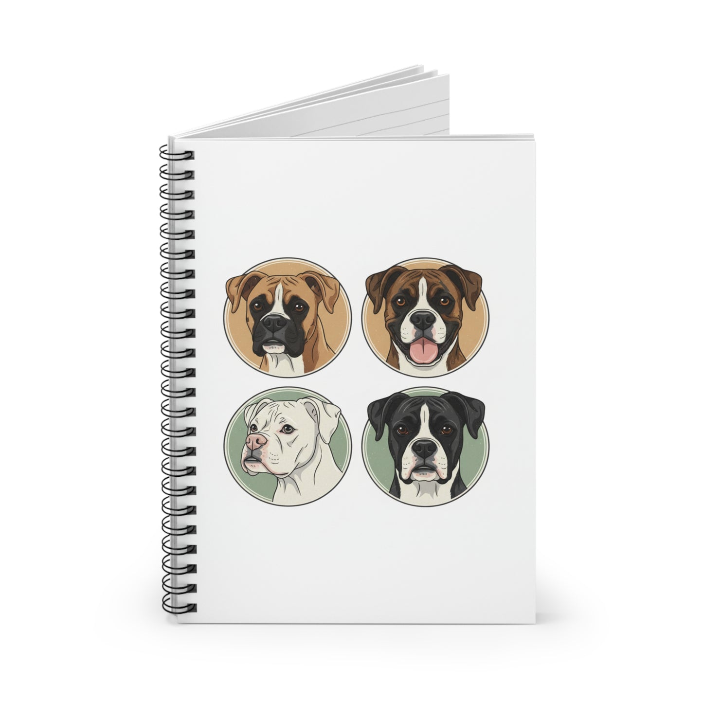 Boxer dog--Spiral Notebook - Ruled Line