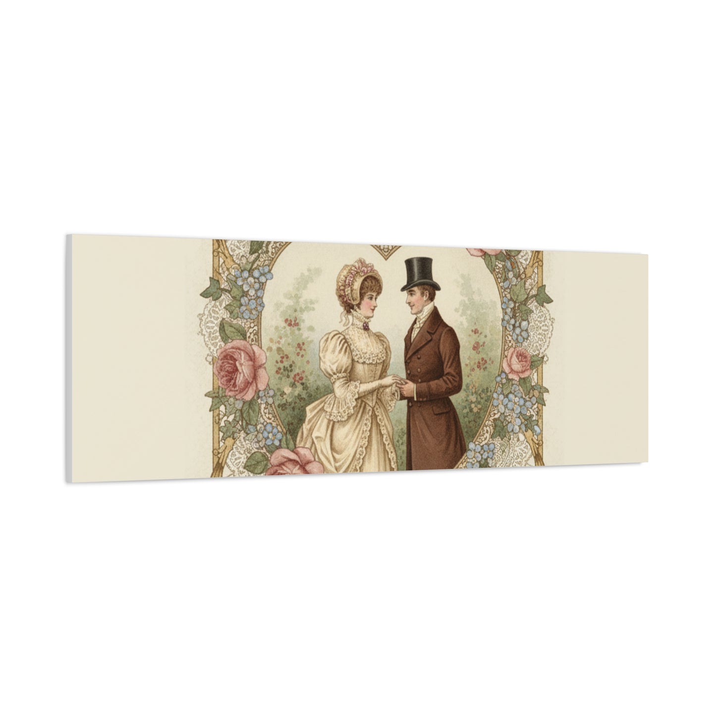 Victorian Valentine Print Canvas | Retro Americana, Vintage Romance