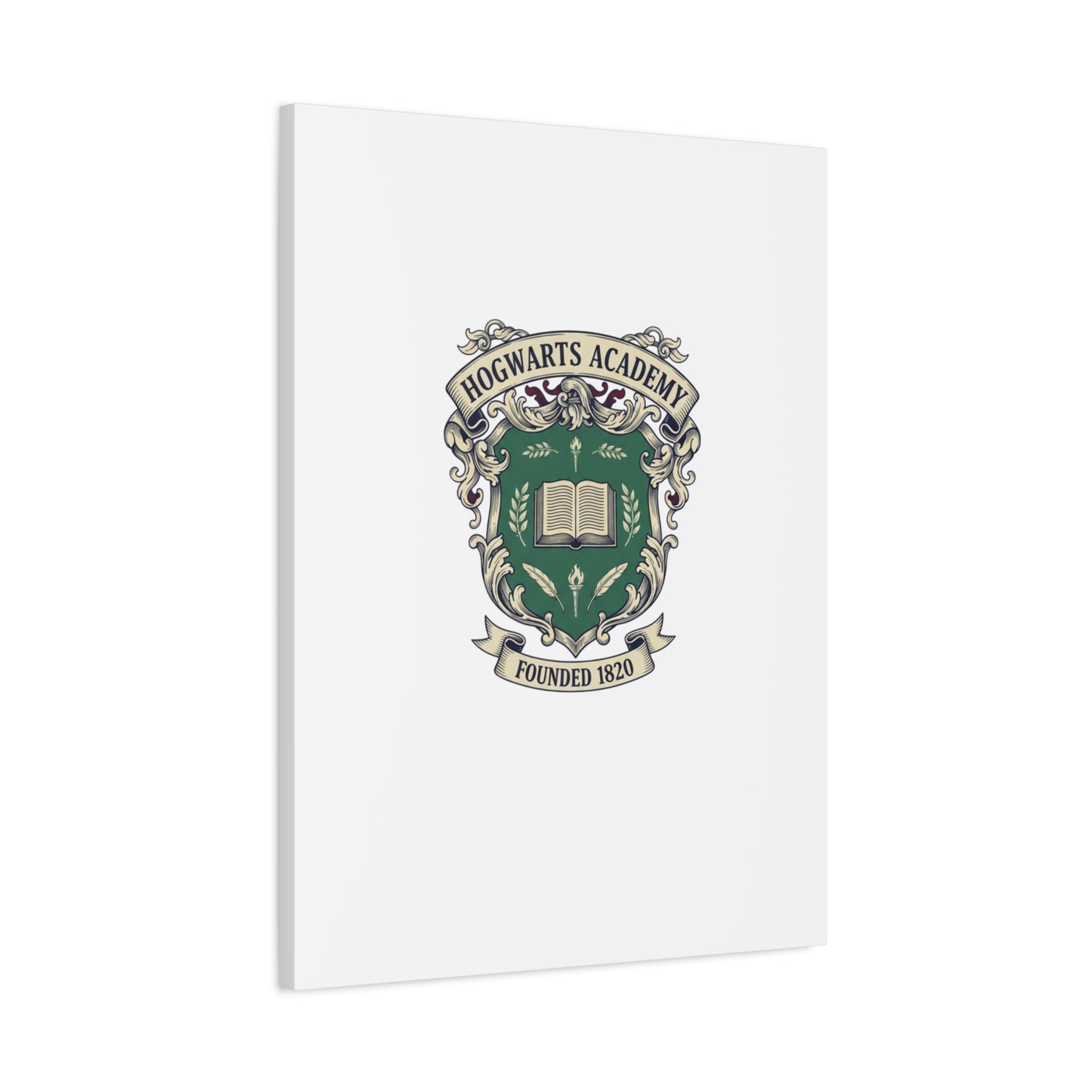 Hogwarts Ivy-Style Emblem Canvas | vintage club logo, old money crest