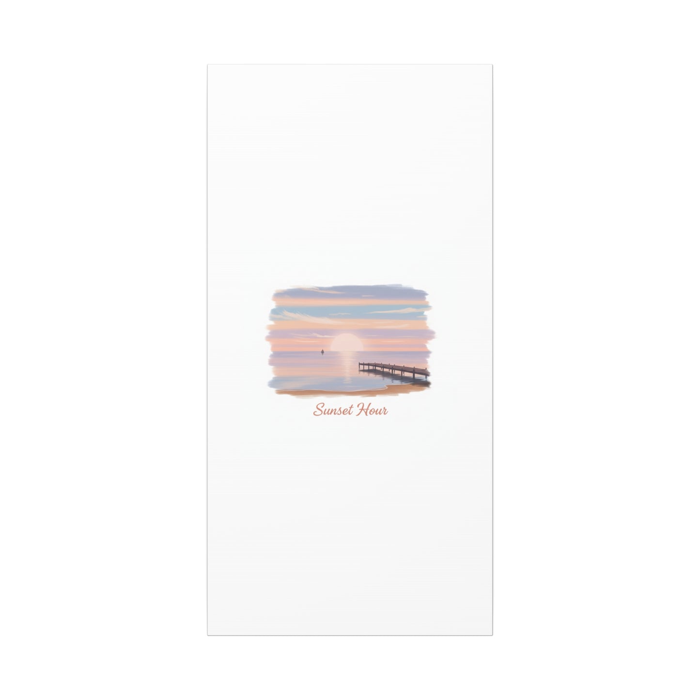 Sunset Hour Canvas, Matte Stretched 1.25" | Minimal Luxe Gold Accent