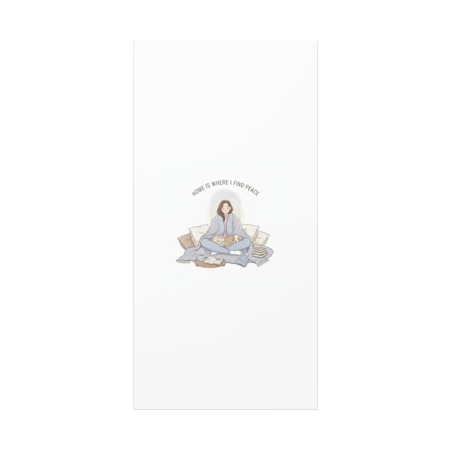 Home Is Where I Find Peace Canvas | Cozy Homebody Wall Art, Introvert Winter