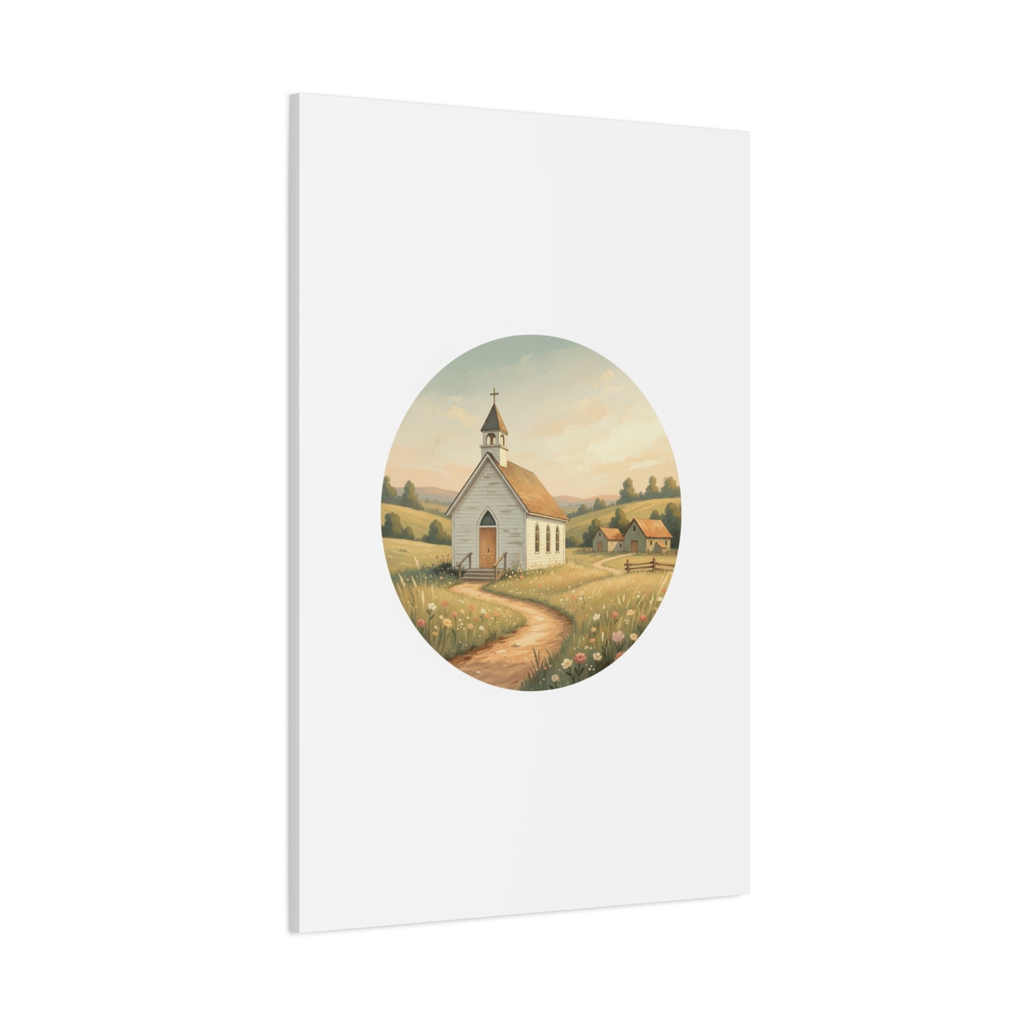 Country Church Matte Canvas, Stretched, 1.25"