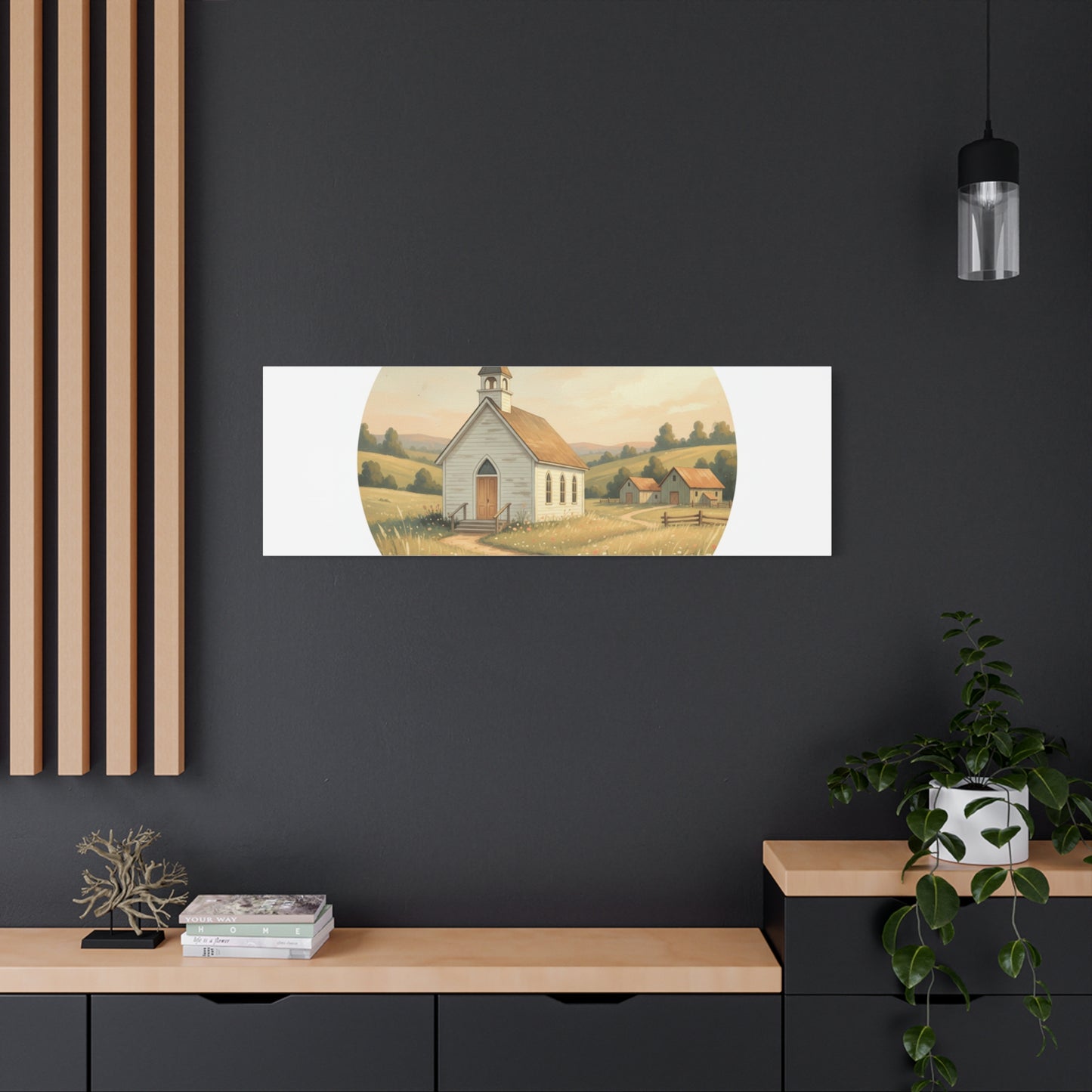 Country Church Matte Canvas, Stretched, 1.25"