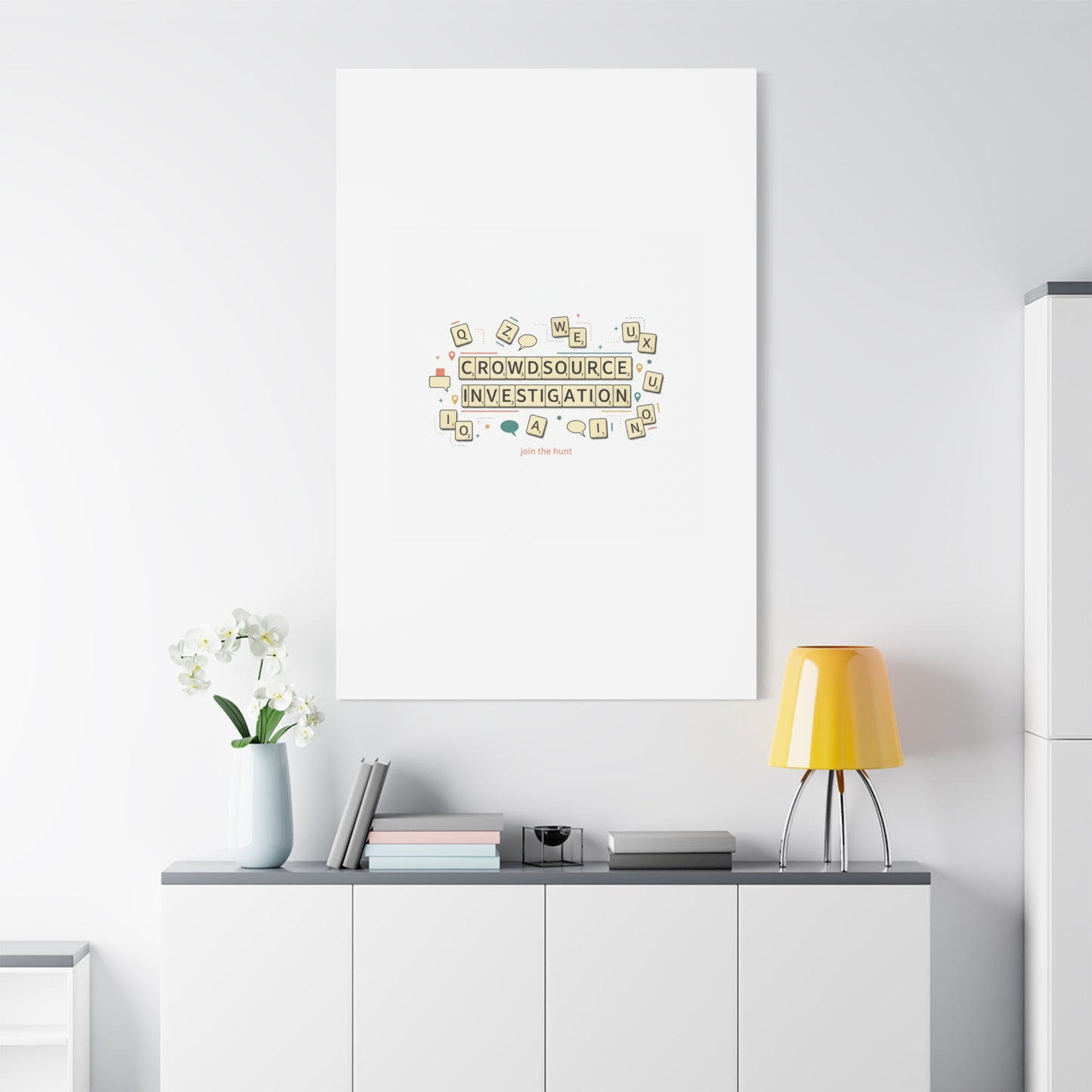 Crowdsource Investigation Canvas | Pixel Art, Gaming UI Wall Art