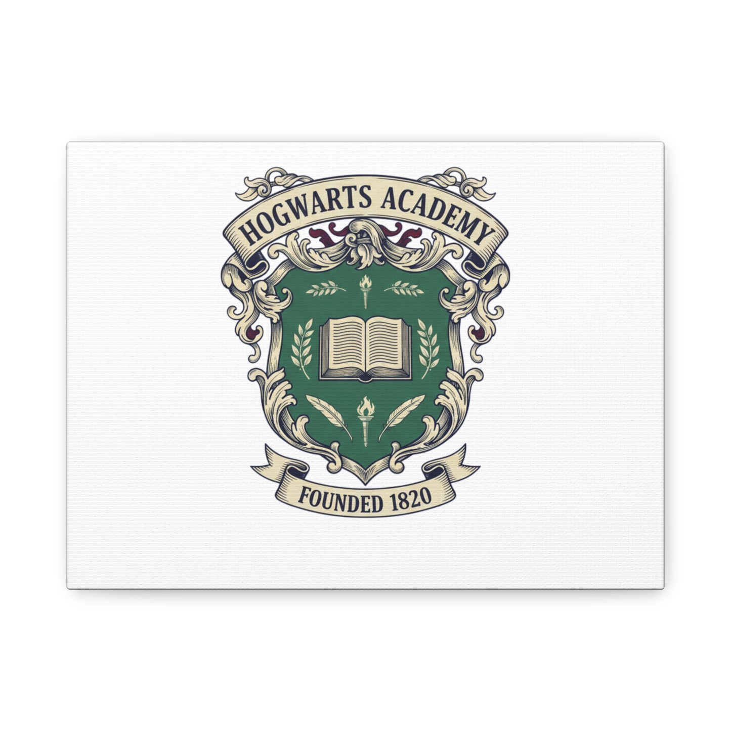 Hogwarts Ivy-Style Emblem Canvas | vintage club logo, old money crest