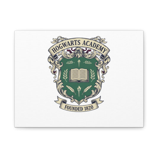 Hogwarts Ivy-Style Emblem Canvas | vintage club logo, old money crest