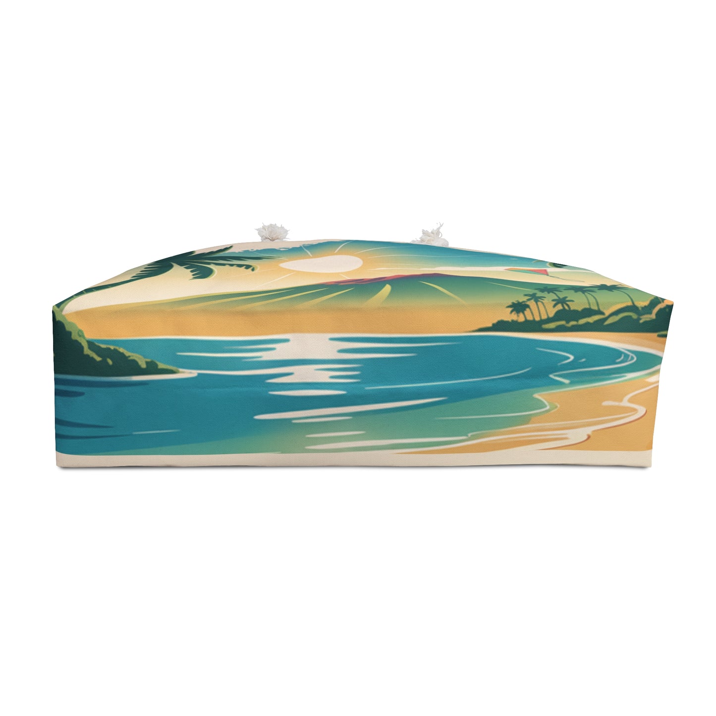 Tropical Beach Weekender Bag – Sunset Palm Island Travel Tote