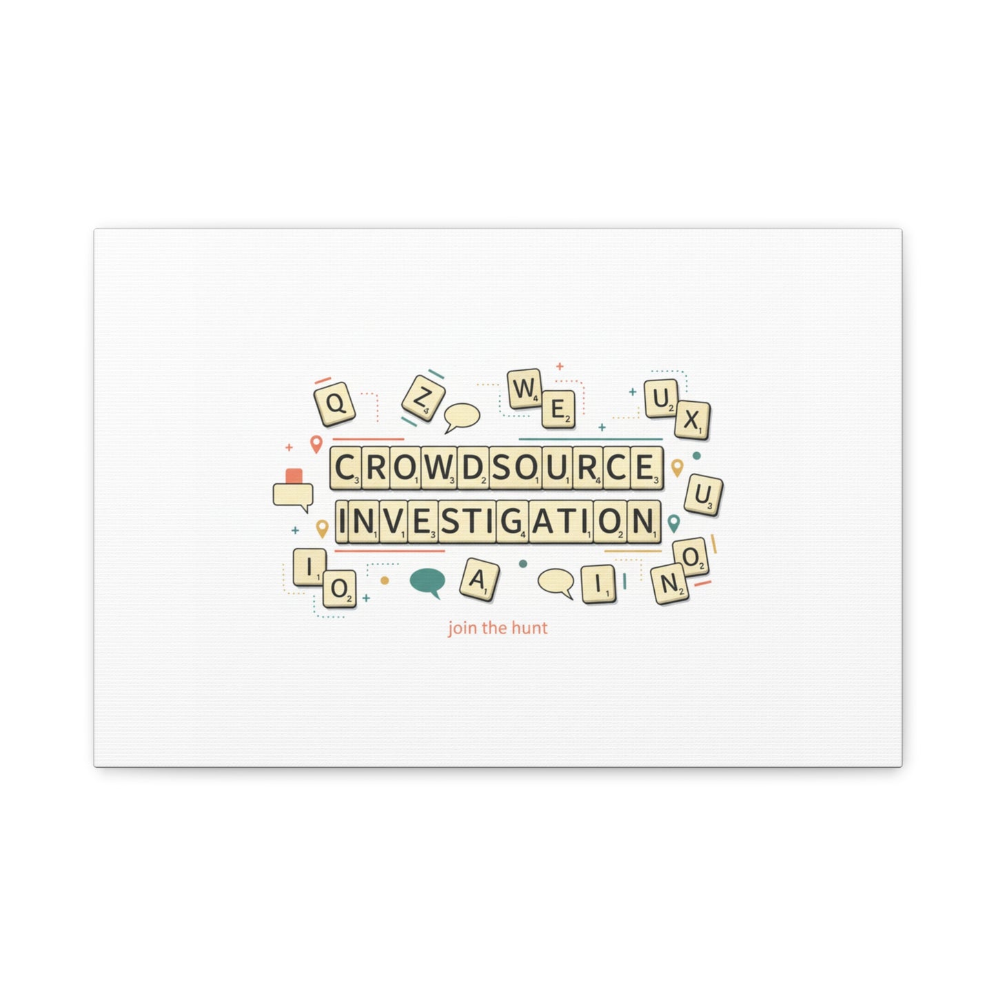 Crowdsource Investigation Canvas | Pixel Art, Gaming UI Wall Art