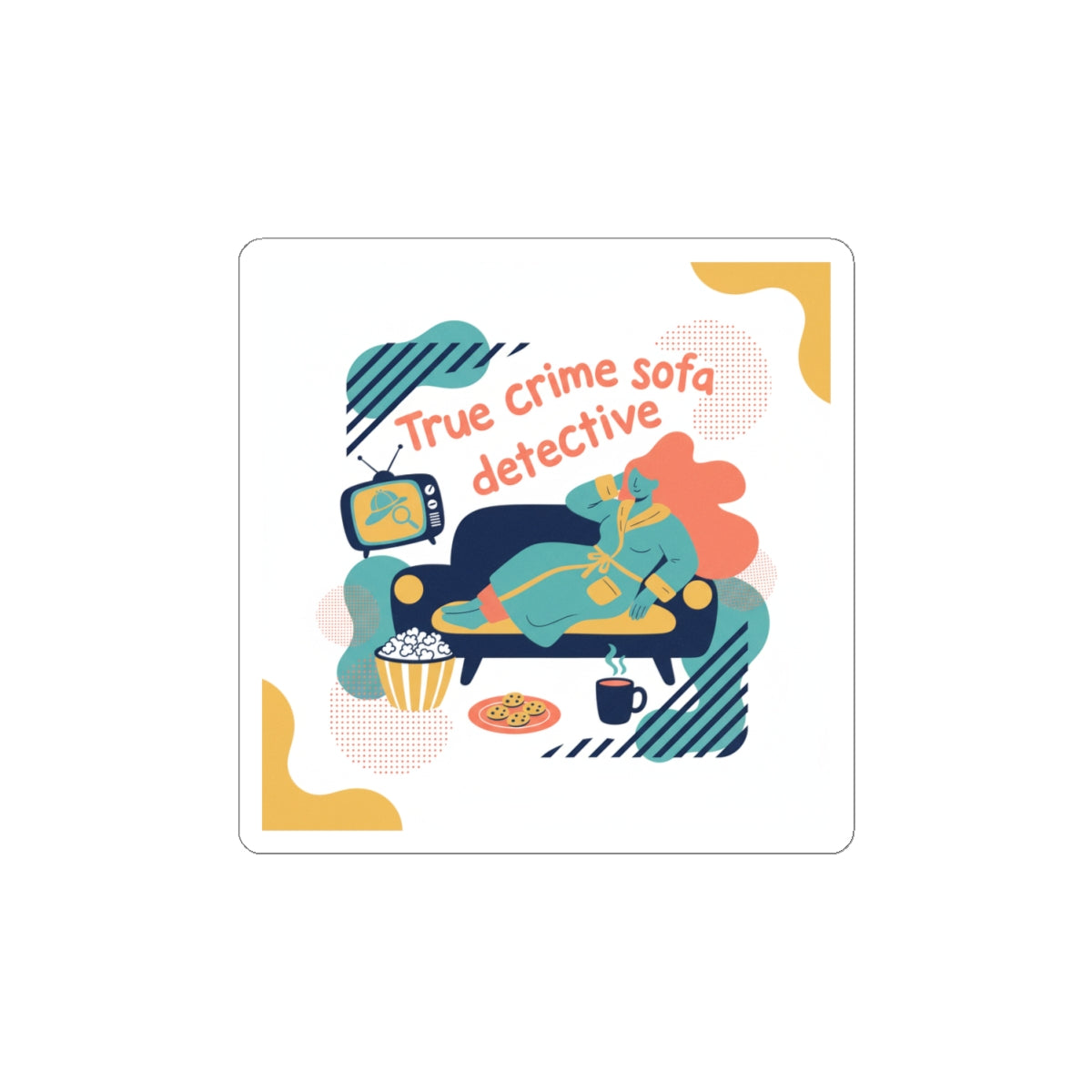True Crime Sofa Detective Sticker