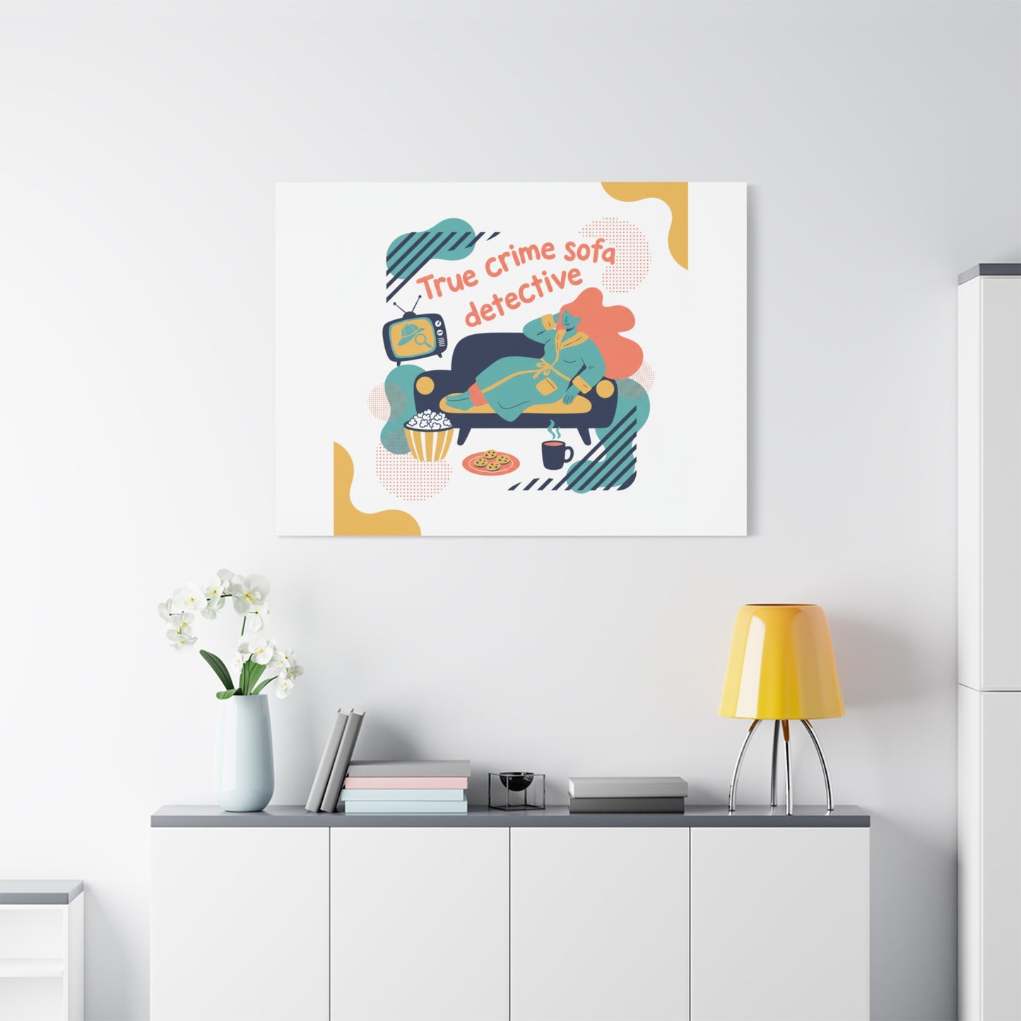 True Crime Sofa Detective Canvas