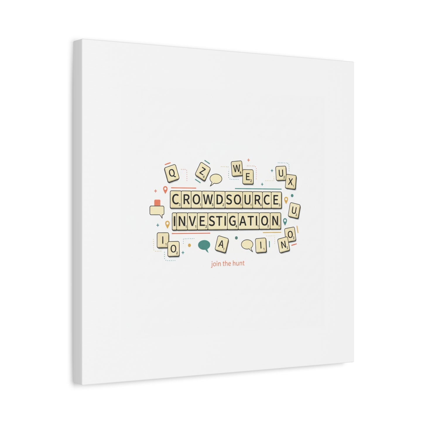 Crowdsource Investigation Canvas | Pixel Art, Gaming UI Wall Art