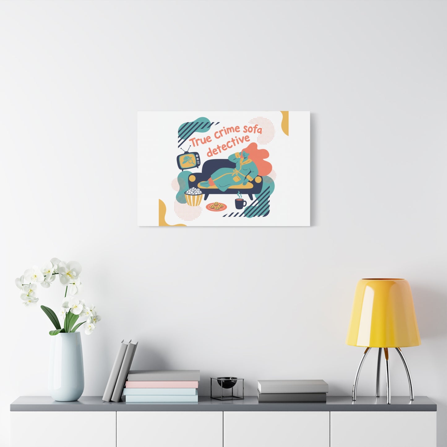 True Crime Sofa Detective Canvas