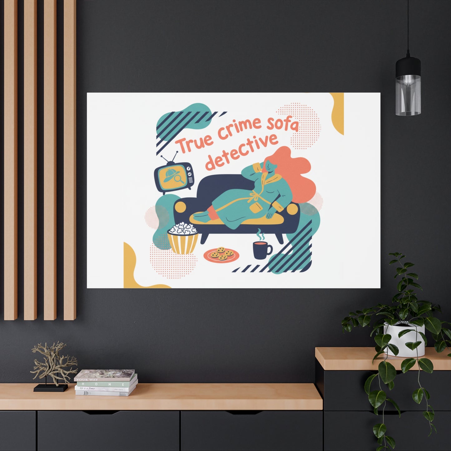 True Crime Sofa Detective Canvas