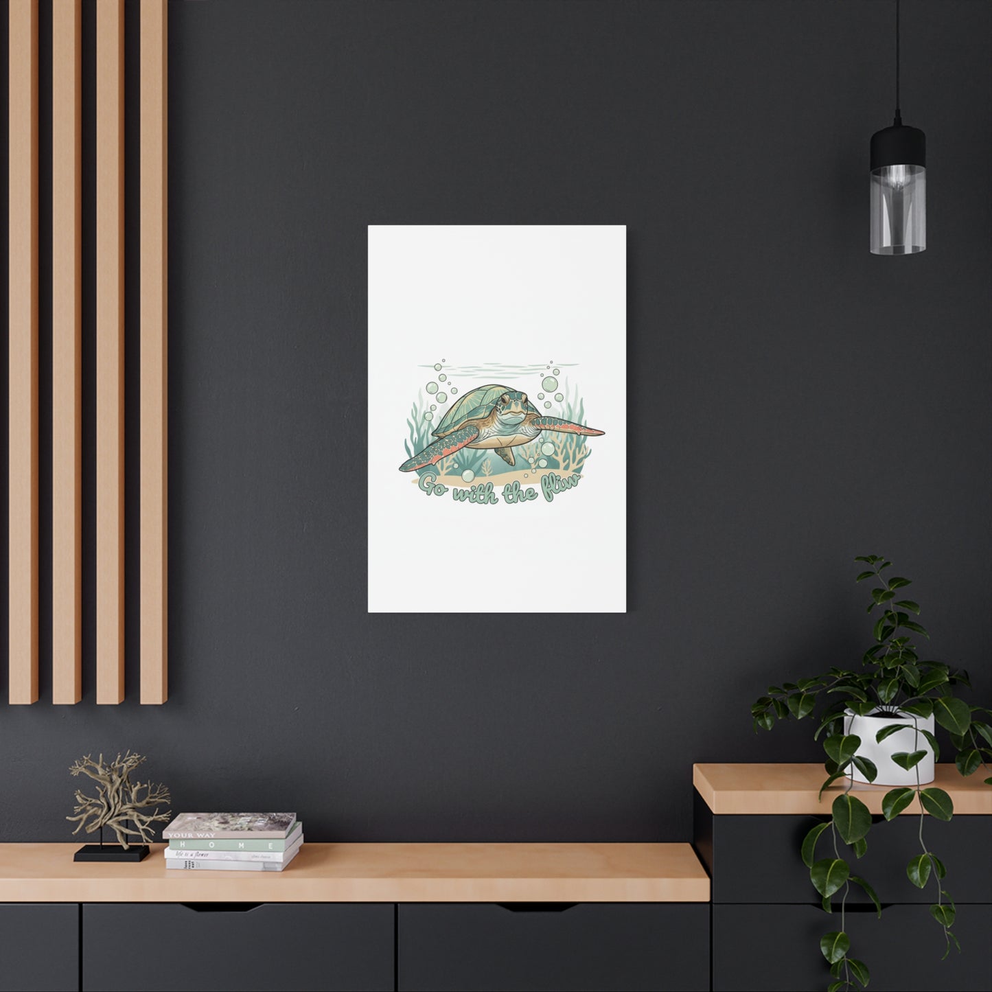 Go with the Flow Turtle Canvas