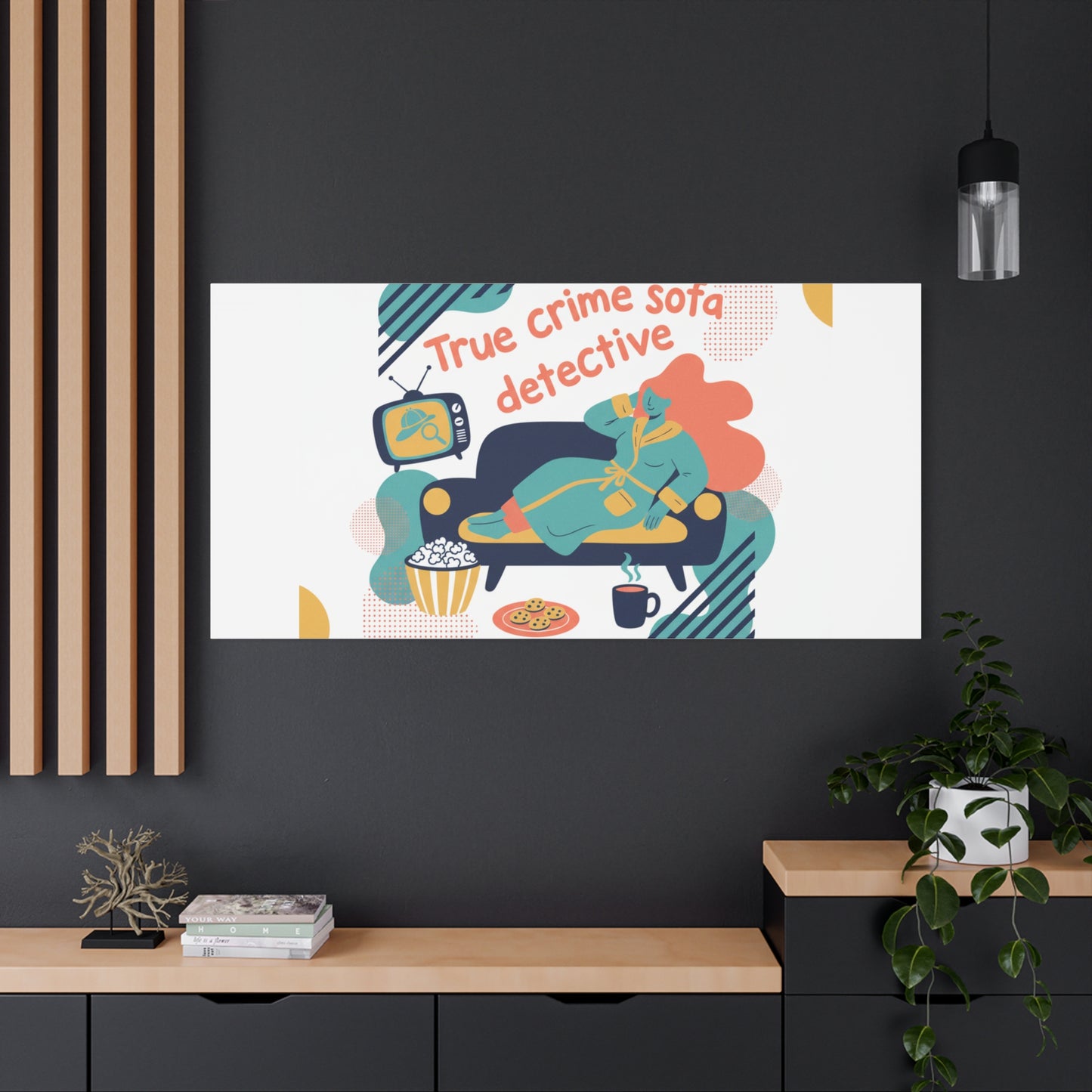 True Crime Sofa Detective Canvas