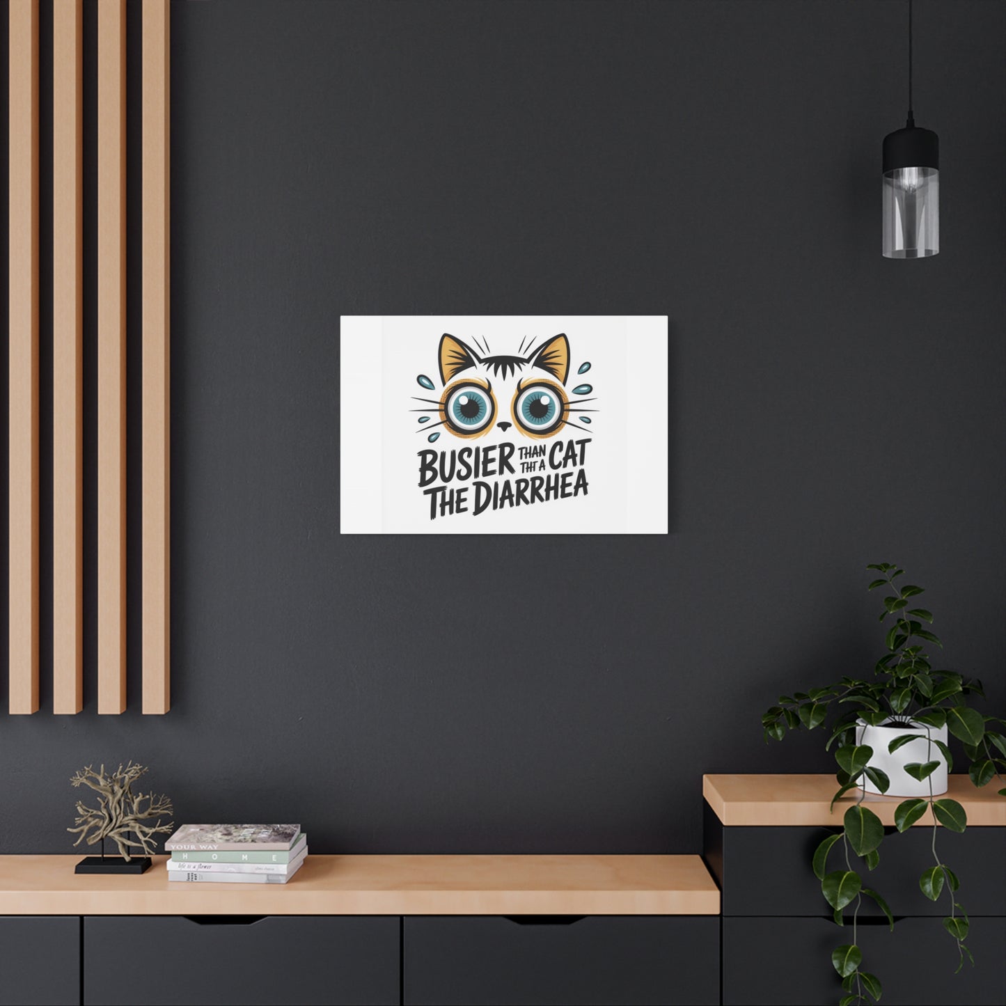 Humorous Cat  Canvas Wall Art
